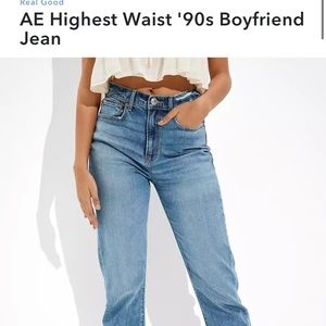 AE Highest Waist '90s Boyfriend Jean size 12 regular